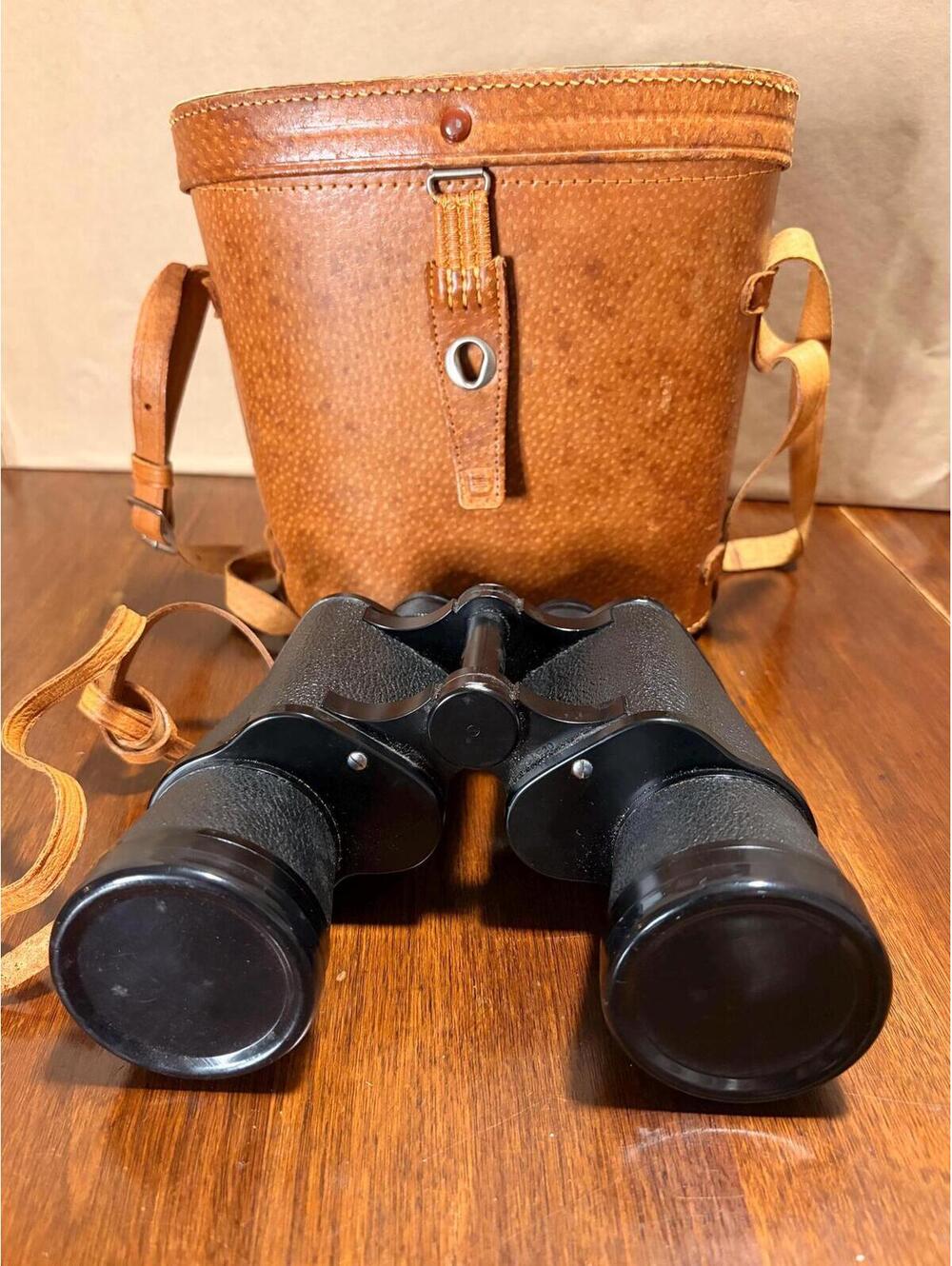 Vintage Weiss 7x50 Binoculars with Leather Case